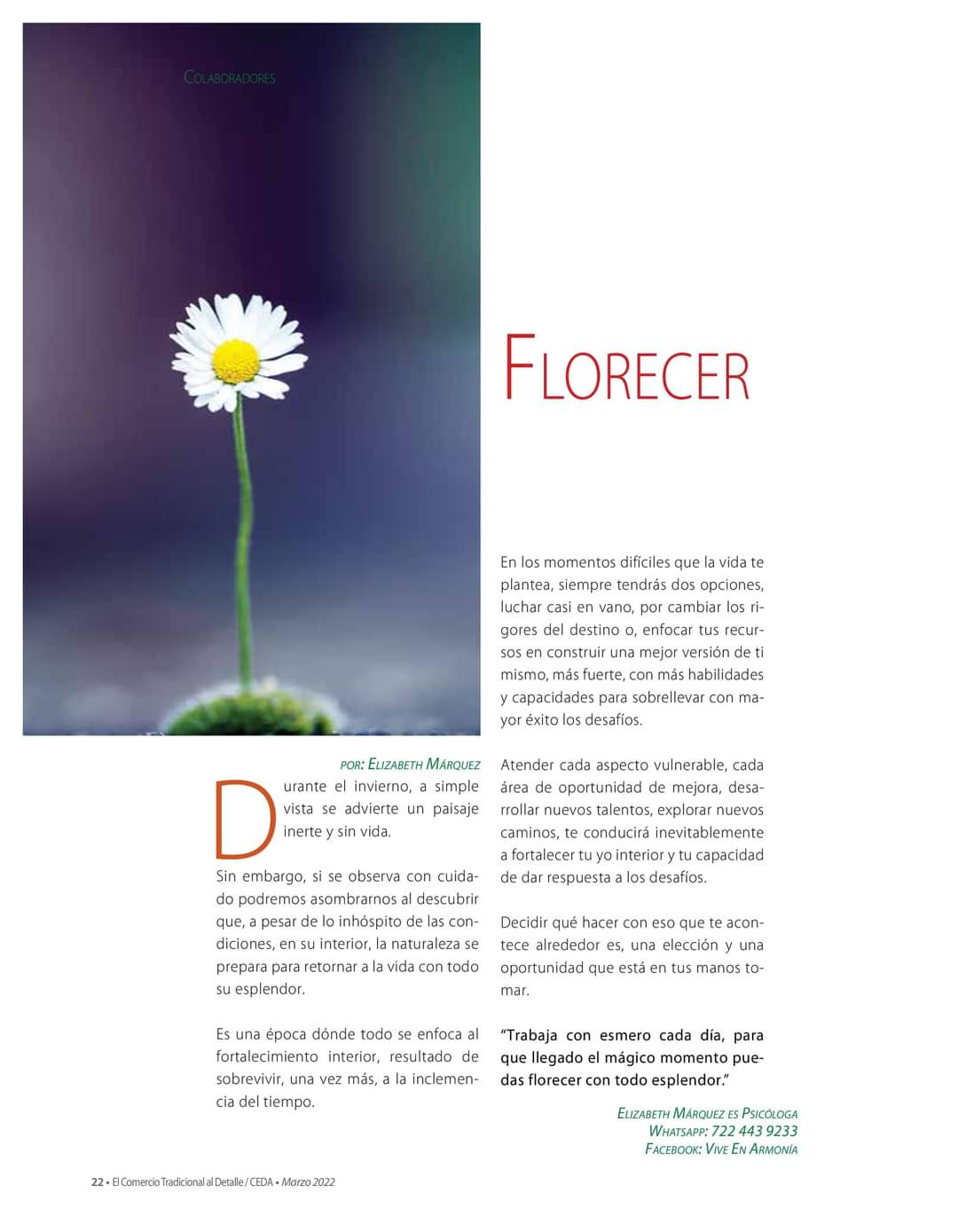 «Florecer»
